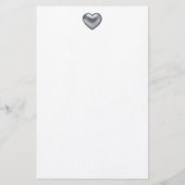 Papeterie Réception Coeur Argent Simple Et Moderne (Dos)