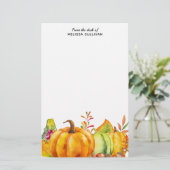 Papeterie Récolter les Citrouilles, les Feuilles et le feuil (Debout devant)