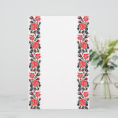 Papeterie Red & Black Rose cross-stitch Russian Pattern (Debout devant)