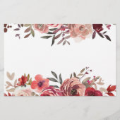 Papeterie Red Blush Floral Roses Conseil bien souhaits Maria (Dos)