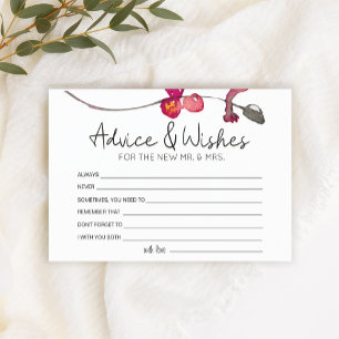 Papeterie Red Blush Floral Roses Conseil bien souhaits Maria