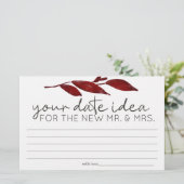 Papeterie Red Blush Floral Roses Date Nuit Idée Douche Jeu (Debout devant)