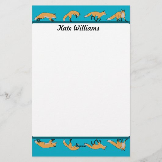 Papeterie Red Foxes Personalized (Dos)