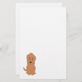 Papeterie Red Goldendoodle Chien Design (Devant / Derrière)
