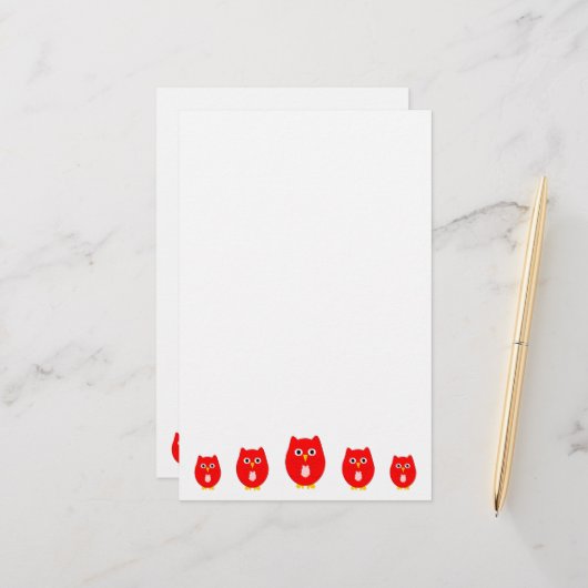 Papeterie Red Owl Design (Devant/Arrière en situation)