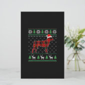 Papeterie Red Plaid Chien laide Noël lumières Boston Terrier (Debout devant)