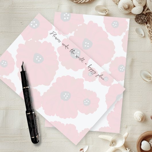 Papeterie Red Poppy Custom Text Binder Stationery