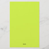 Papeterie Red Tulips Border Yellow Green Stationery (Dos)