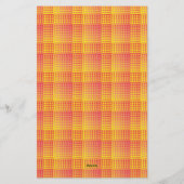 Papeterie Red Yellow Checker Abstract Pattern (Dos)