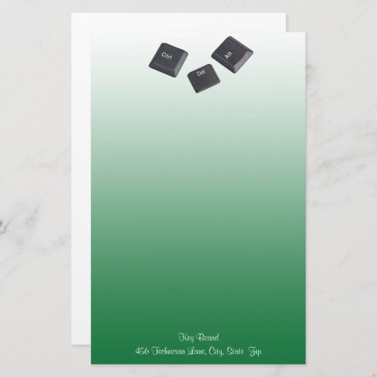 Papeterie Redémarrez les clés d'ordinateur personnel sur Gre (Devant / Derrière)