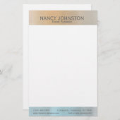 Papeterie Réflexion minimaliste moderne en argent (Devant / Derrière)