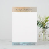 Papeterie Réflexion minimaliste moderne en argent (Debout devant)