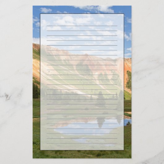 Papeterie Réflexion rouge de montagne (Devant)