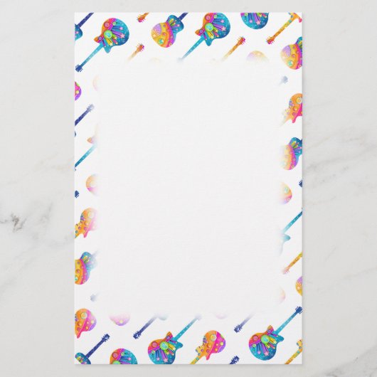 Papeterie Réflexions de la guitare (Devant)