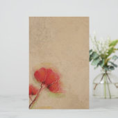 Papeterie Regard rouge vintage de parchemin de pavots (Debout devant)
