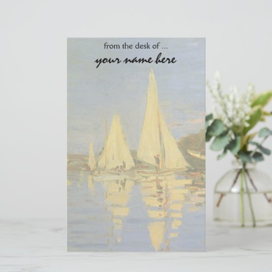 Papeterie Régate à Argenteuil par Claude Monet (Debout devant)