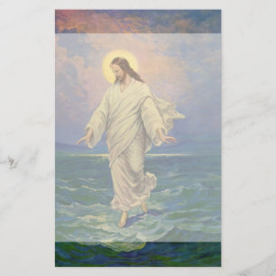 Papeterie Religion Vintage, Jésus-Christ marche sur l'eau