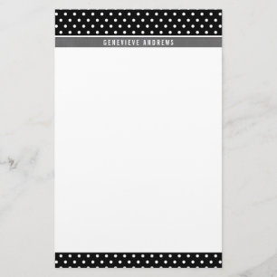 Papeterie REMARQUE PAPIER mini pois motif noir blanc gris