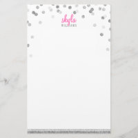 REMARQUE PERSONNELLE pois confetti argent parties