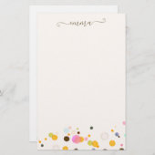 Papeterie Remarques post-it du script de signature Confetti  (Devant / Derrière)