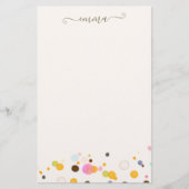 Papeterie Remarques post-it du script de signature Confetti (Devant)