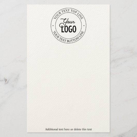 Papeterie Remplacement de logo facile & texte personnalisabl (Devant)