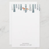 Papeterie Renard hivernal (Devant / Derrière)