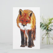 Papeterie renard stationnaire, papier à lettres de renard (Debout devant)