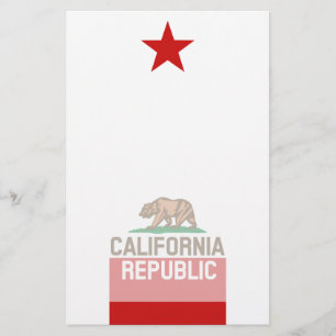 Papeterie RÉPUBLIQUE DE CALIFORNIE Drapeau de l'État étoile