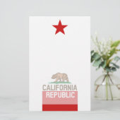 Papeterie RÉPUBLIQUE DE CALIFORNIE Drapeau de l'État étoile  (Debout devant)