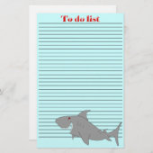 Papeterie Requin pour faire la liste (Devant / Derrière)