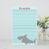 Papeterie Requin pour faire la liste (Debout devant)