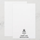 Papeterie Restez Calme Et Commencez La Révolution (Devant / Derrière)