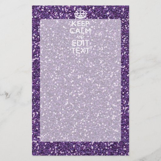 Papeterie Restez calme et mauve (Devant)