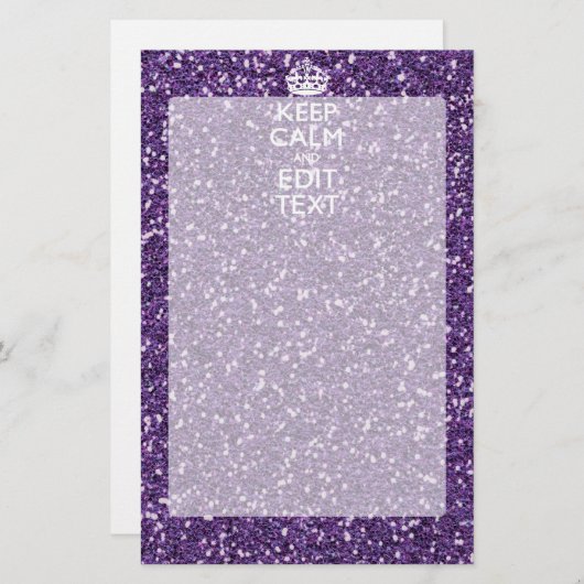 Papeterie Restez calme et mauve (Devant / Derrière)