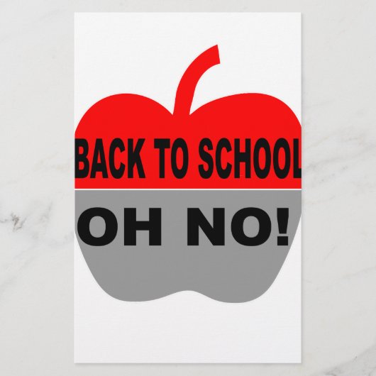 Papeterie Retour À L'École Oh Non (Devant)