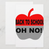 Papeterie Retour À L'École Oh Non (Devant / Derrière)