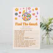 Papeterie Retro 70's Super Trouver le Baby shower invité (Debout devant)