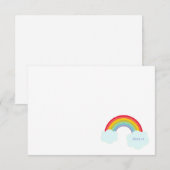 Papeterie rétro arc-en-ciel à cartes plates pour e (Devant / Derrière)