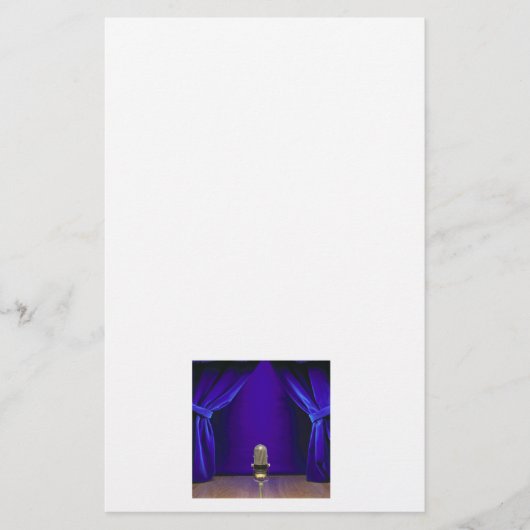 Papeterie Rétro microphone sur l'étape (Devant)