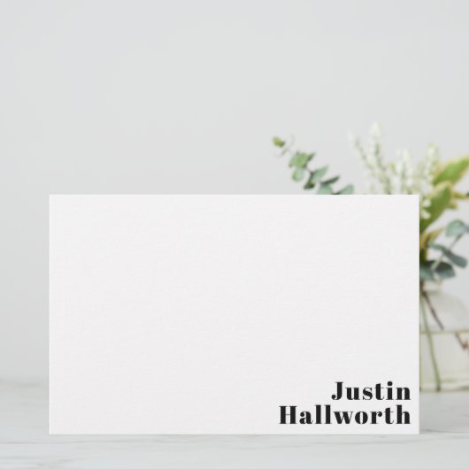 Papeterie Rétro Moderne Nom minimum ou Modèle d'entreprise (Debout devant)