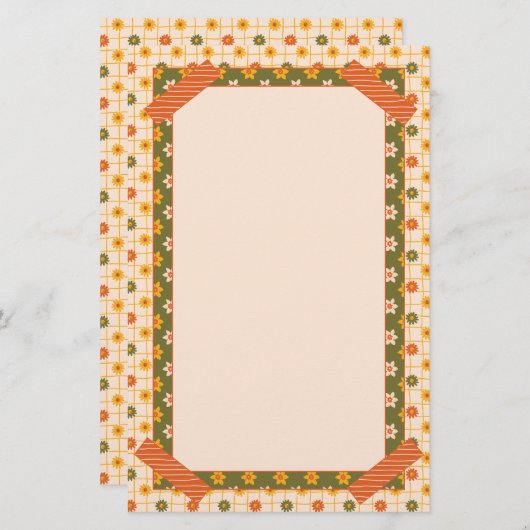 Papeterie Retro Spring Hand Drawn Faux Washi Floral Mix (Devant / Derrière)