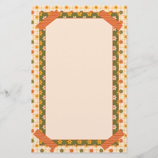 Papeterie Retro Spring Hand Drawn Faux Washi Floral Mix (Devant)