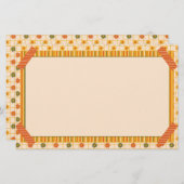 Papeterie Retro Spring Hand Drawn Faux Washi Floral Stripe (Devant / Derrière)