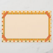 Papeterie Retro Spring Hand Drawn Faux Washi Floral Stripe (Devant)