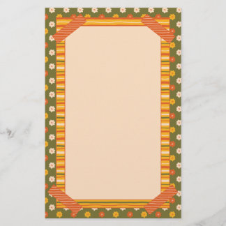 Papeterie Retro Spring Hand Drawn Faux Washi Floral Vertical