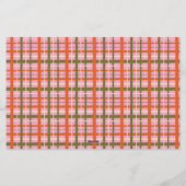 Papeterie Retro Spring Hand Drawn Faux Washi Grid and Plaid (Dos)