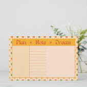 Papeterie Retro Spring Hand Drawn Plan and Dream Floral Grid (Debout devant)
