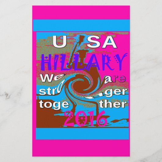 Papeterie Retro USA Stronger Together Abstrait Art Print (Devant)