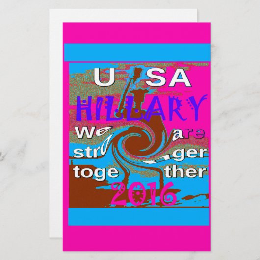 Papeterie Retro USA Stronger Together Abstrait Art Print (Devant / Derrière)